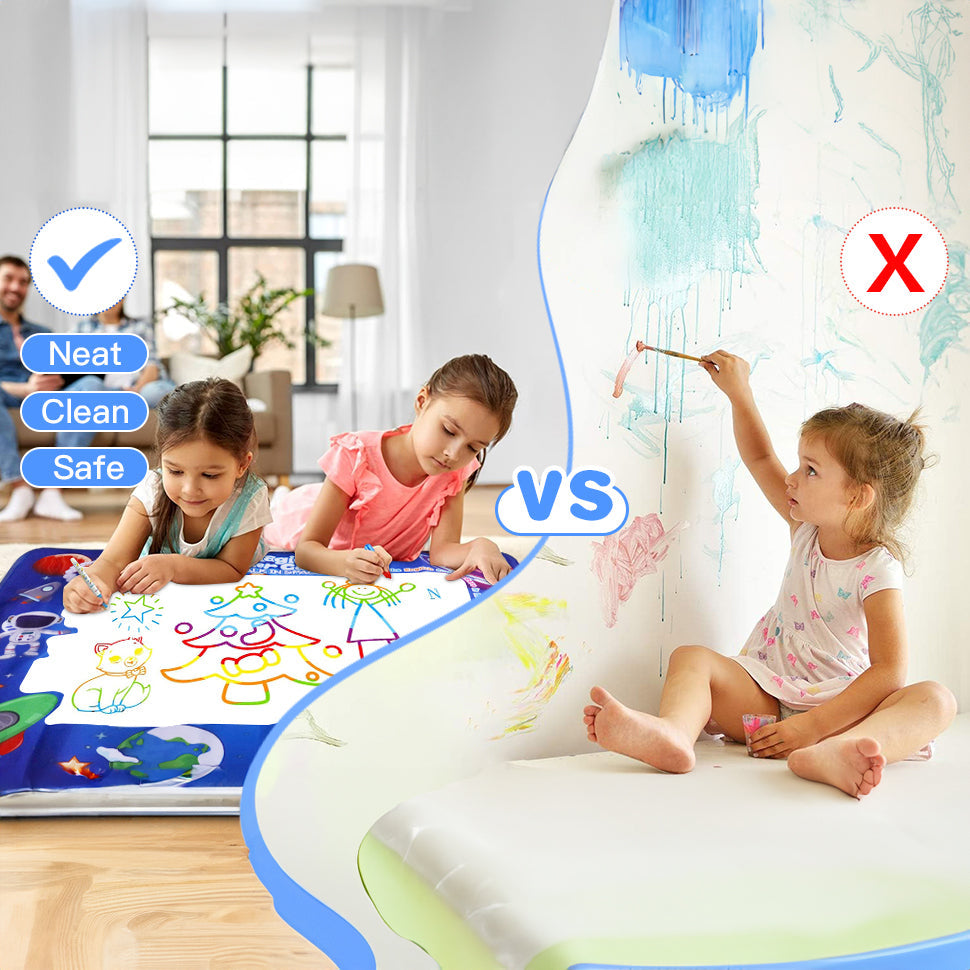 100 x 80cm Large Water Drawing Mat with Magic Pen Safe for Ages 3+