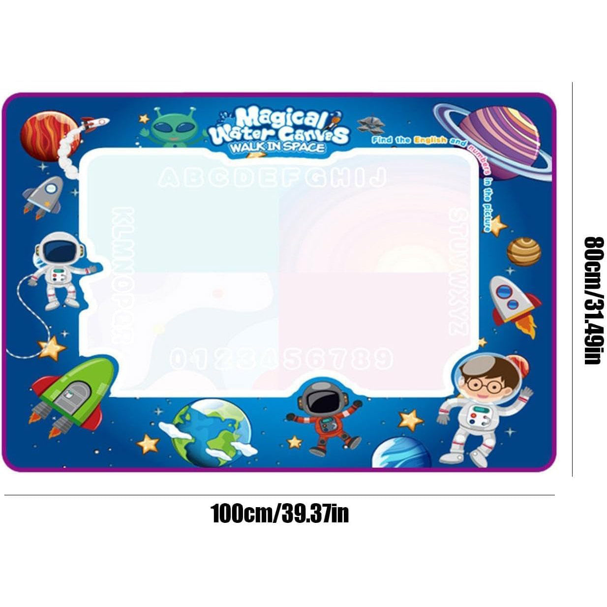 100 x 80cm Large Water Drawing Mat with Magic Pen Safe for Ages 3+