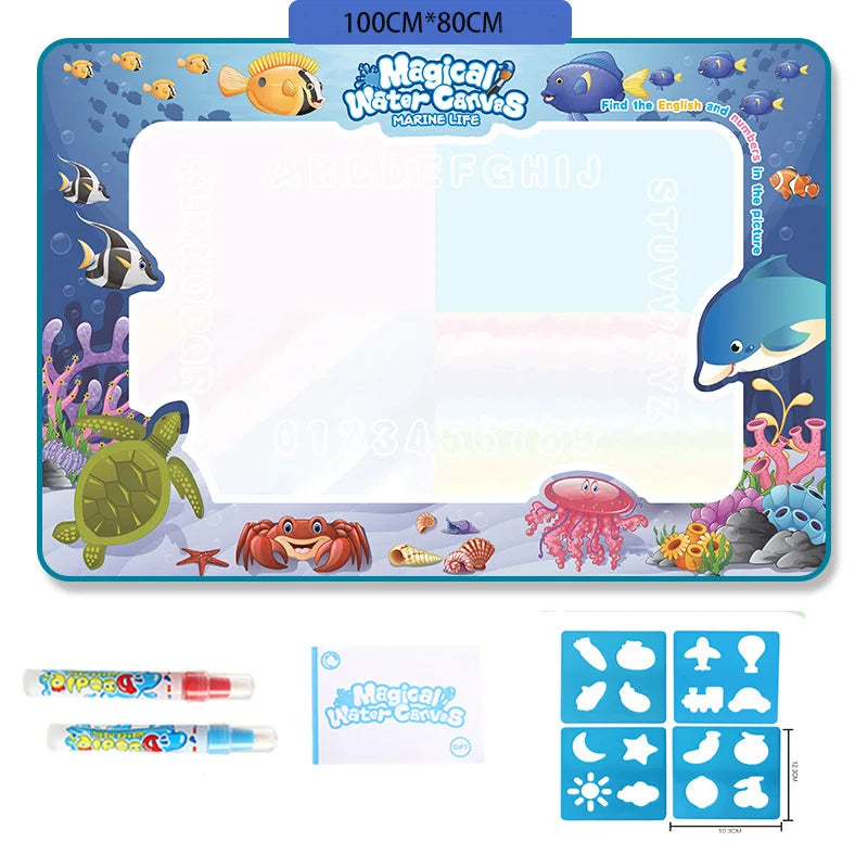 106 x 80cm Large Water Drawing Mat with Magic Pen Safe for Ages 3+