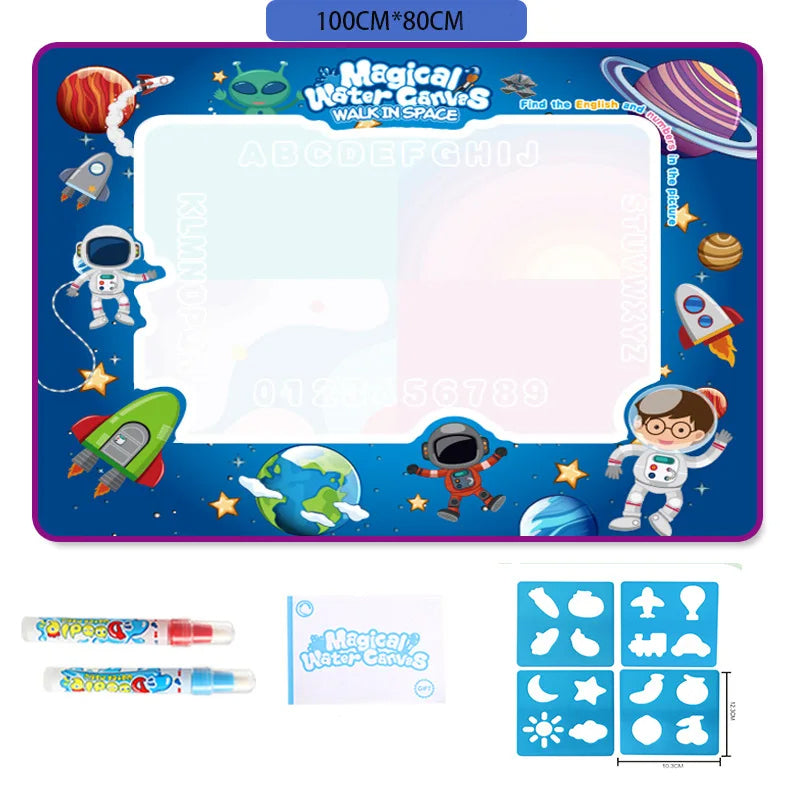 101 x 80cm Large Water Drawing Mat with Magic Pen Safe for Ages 3+
