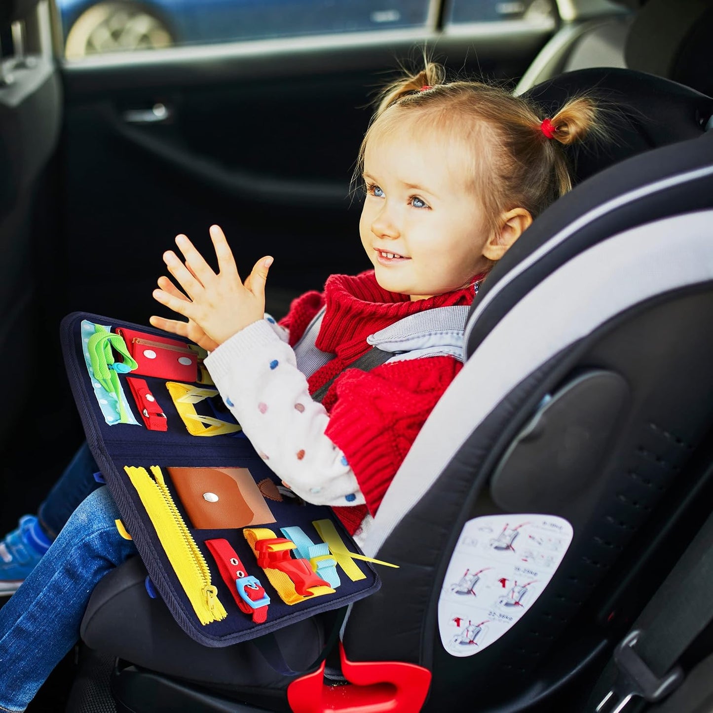 14 in 1 Montessori Busy Board for Ages 2+, Non-toxic, Lightweight & Portable