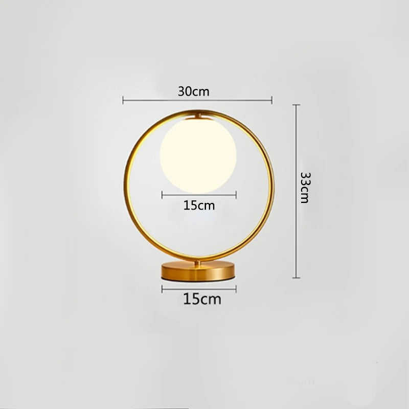 Brass LED Wall Light – Round Ring Design for Bedroom