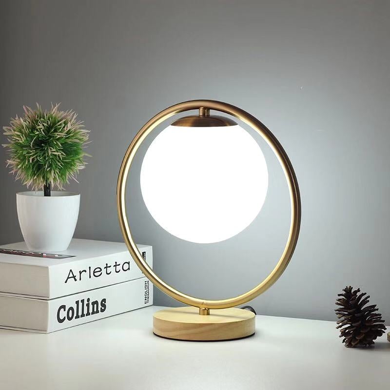 Brass LED Wall Light – Round Ring Design for Bedroom