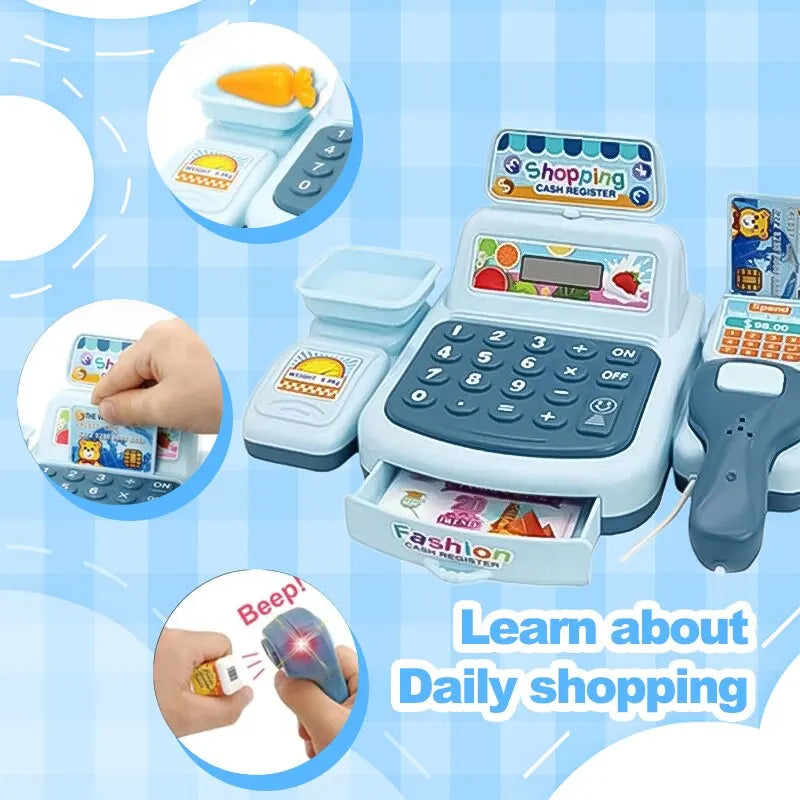 Cash Register Toy with Lights & Sounds, Electronic Gameplay, Safe for Ages 3+