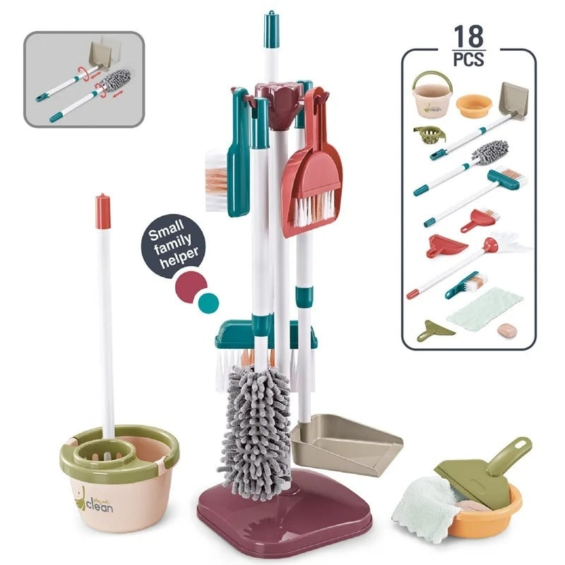 Cleaner Tool Toy with Hanging Rack, Easy to Assemble and Disassemble, Safe for Ages 3