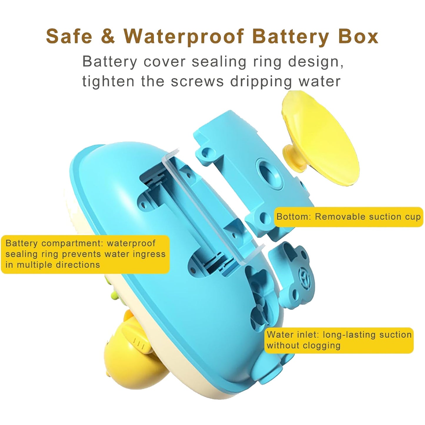 Electric Duck Bath Toy with Automatic Water Sprayer, LED Lights, Safe for Ages 2+