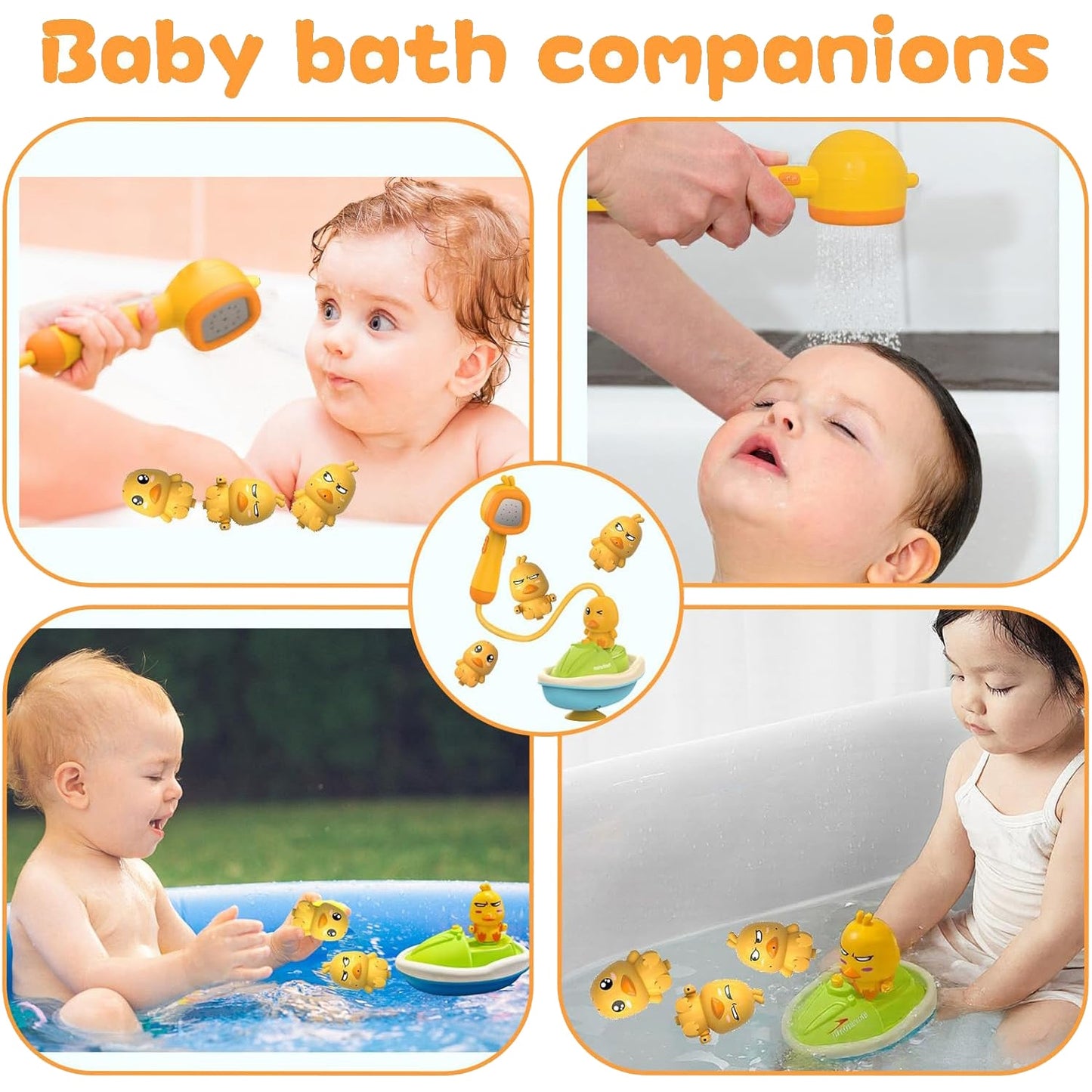 Electric Duck Bath Toy with Automatic Water Sprayer, LED Lights, Safe for Ages 2+