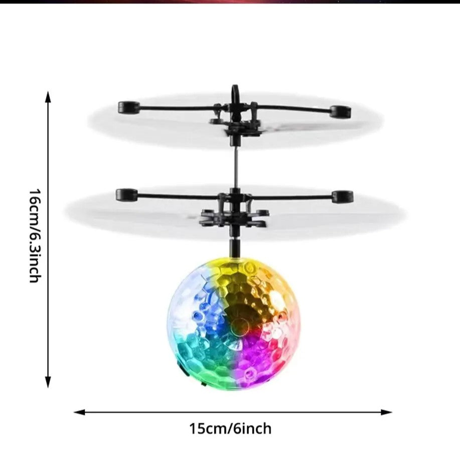 Flying orb ball with LED Light, Gesture Control and USB Rechargeable, Safe for Kids 14+