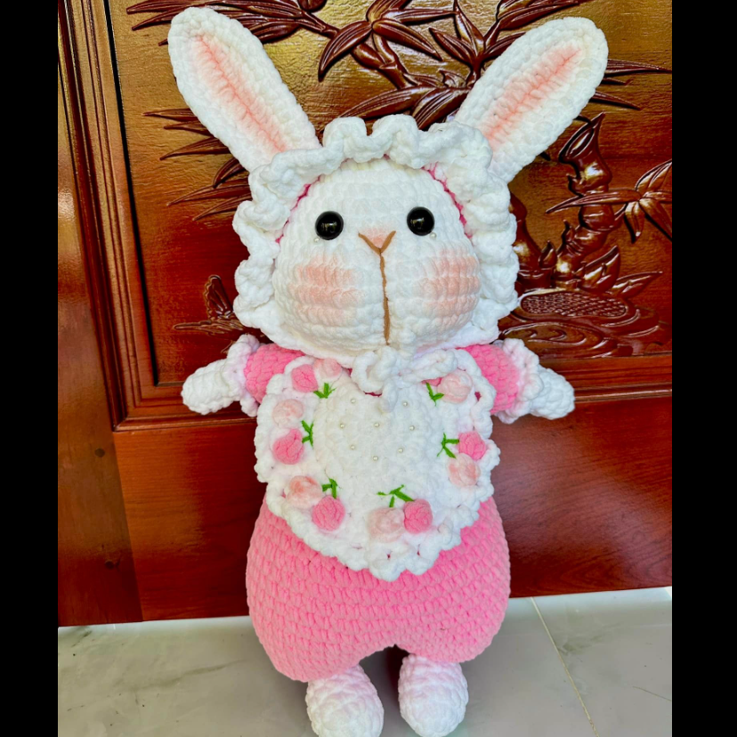 Handmade Adorable Knitted Bunny Bear Toy for All Ages