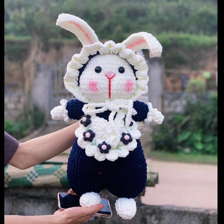 Handmade Cute Bunny Plush Toy for Children