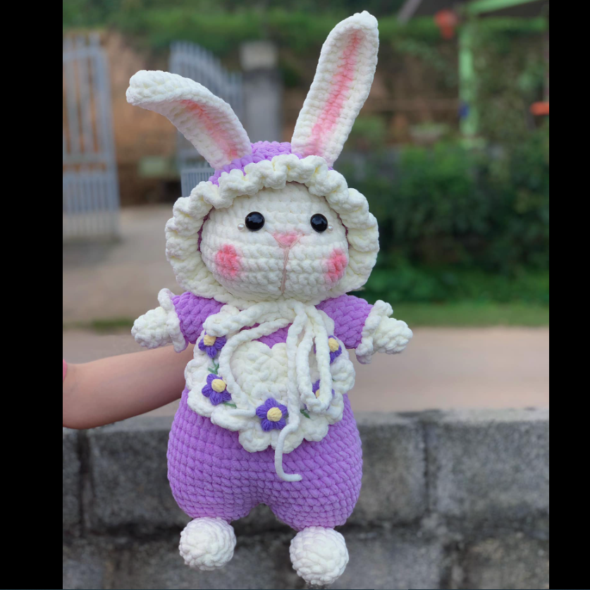 Handmade Cute Bunny Plush Toy for Children