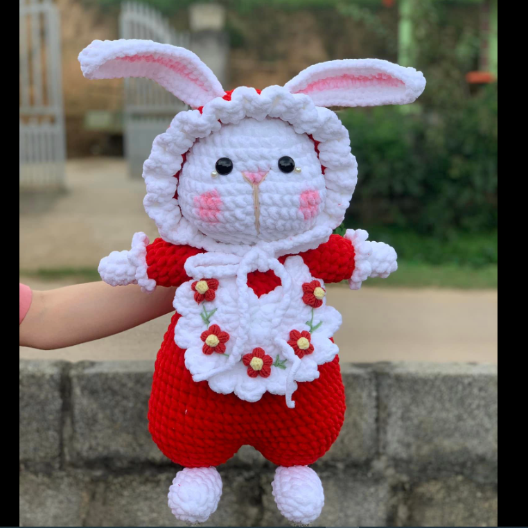 Handmade Cute Bunny Plush Toy for Children