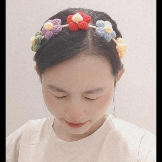 Handmade Floral Headband Bold Vibrant Fashion Accessory