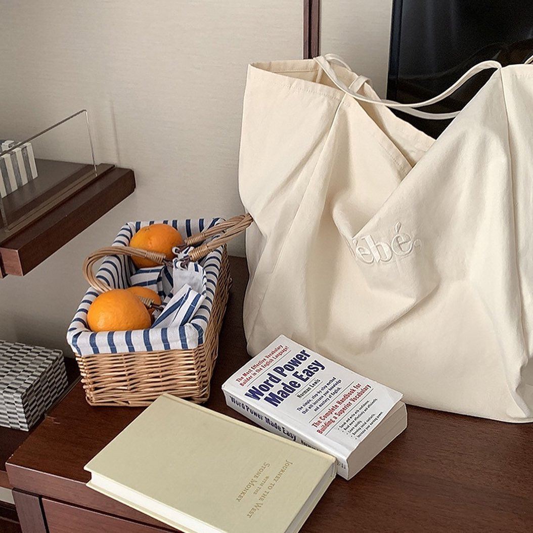 Handmade Versatile and Stylish Canvas Tote Bag with Thin Straps