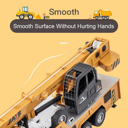 1-50 Crane Truck Model - Alloy Diecast, Extendable Boom, Pull-Back Action, Safe for Ages 3+