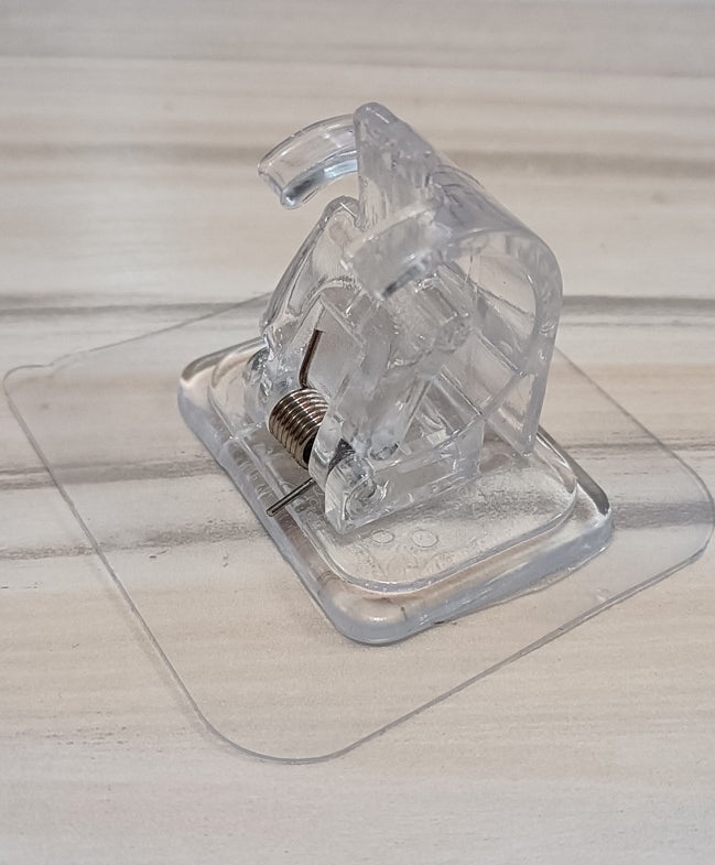 12PCS No Drill Curtain Rod Brackets – Self-Adhesive, Adjustable Design for Easy Installation & Convenient Hanging