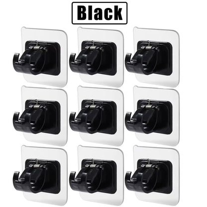 12PCS No Drill Curtain Rod Brackets – Self-Adhesive, Adjustable Design for Easy Installation & Convenient Hanging