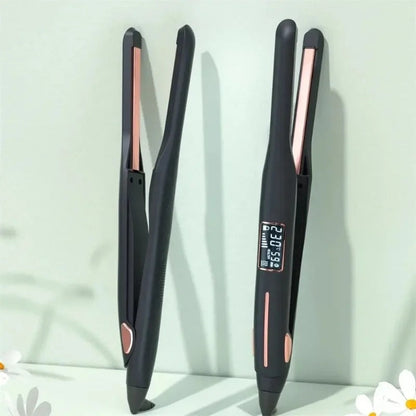 2 in 1 Mini Hair Straightener Travel Pencil Straightener for Short Hair