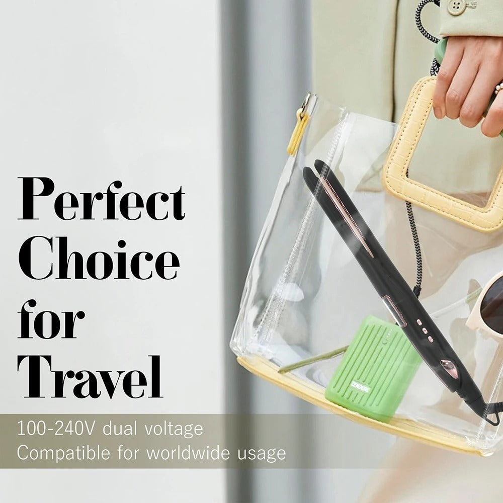 2 in 1 Mini Hair Straightener Travel Pencil Straightener for Short Hair