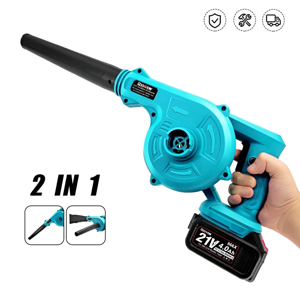 2-in-1 Cordless Leaf Blower & Vacuum – Portable Electric Garden Blower with Strong Suction for Yard Cleaning & Debris Removal
