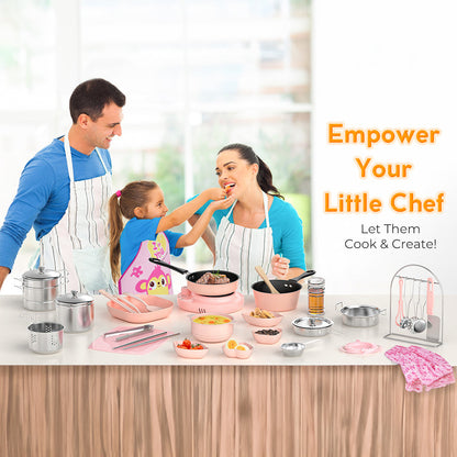 22 PCS Real Cooking Mini Kitchen Toys, Safe for Ages 3+