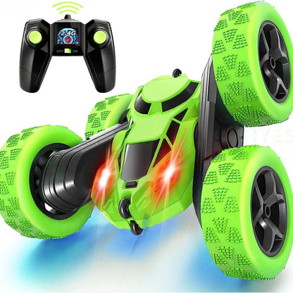 2,4G Remote Control Stunt Car with 360° Rotation, Double Sided Driving, Safe for Ages 6+