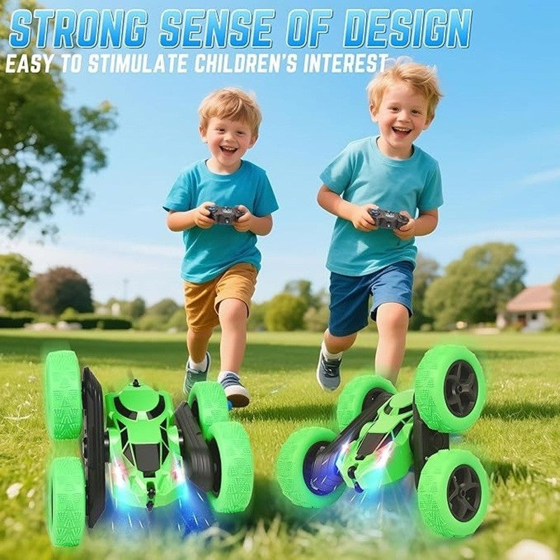 2,4G Remote Control Stunt Car with 360° Rotation, Double Sided Driving, Safe for Ages 6+