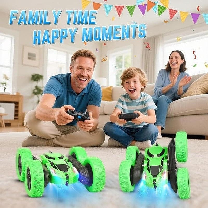 2,4G Remote Control Stunt Car with 360° Rotation, Double Sided Driving, Safe for Ages 6+