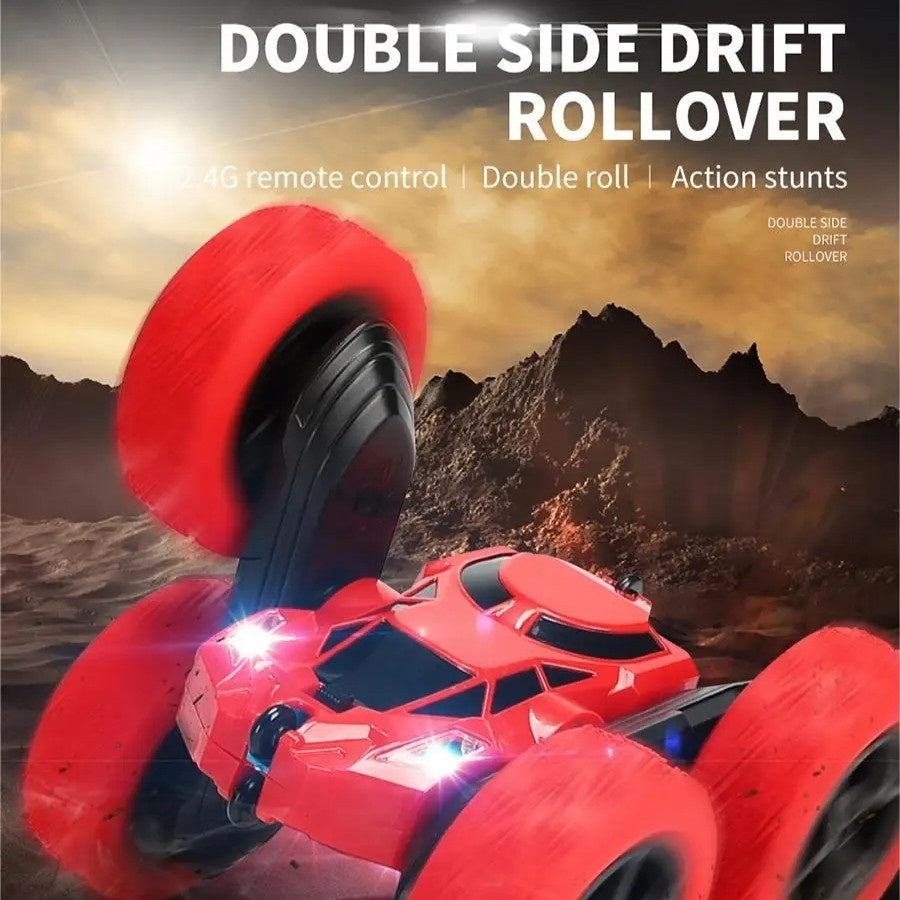 2,4G Remote Control Stunt Car with 360° Rotation, Double Sided Driving, Safe for Ages 6+
