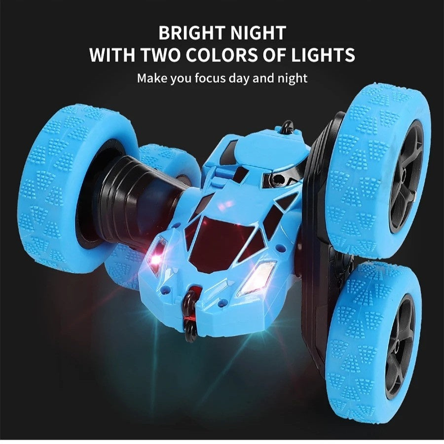 2,4G Remote Control Stunt Car with 360° Rotation, Double Sided Driving, Safe for Ages 6+
