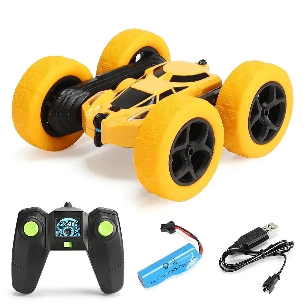 2,4G Remote Control Stunt Car with 360° Rotation, Double Sided Driving, Safe for Ages 6+