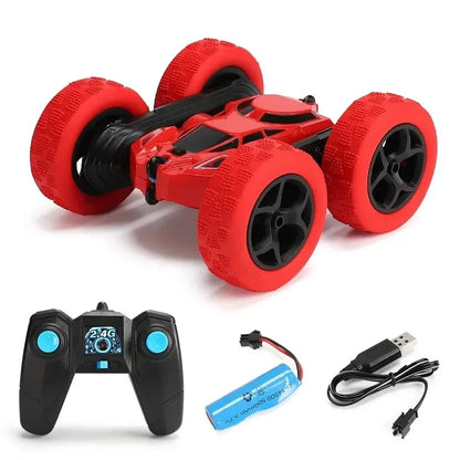 2,4G Remote Control Stunt Car with 360° Rotation, Double Sided Driving, Safe for Ages 6+