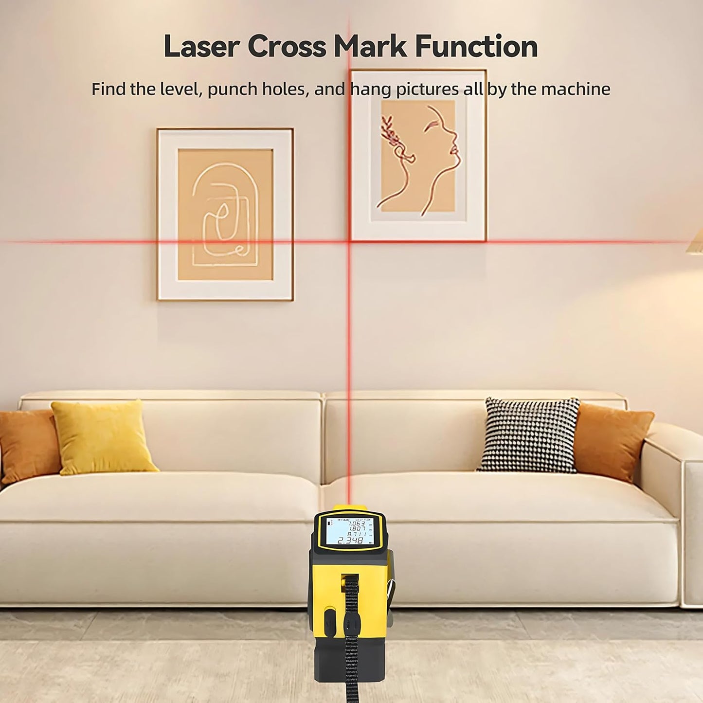 5-in-1 Digital Bluetooth Laser Tape Measure – Smart Electronic Measuring Tool with App Sync