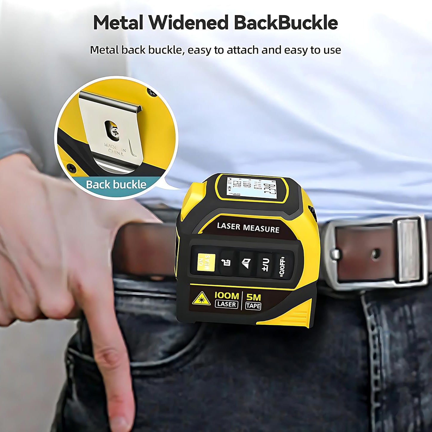 5-in-1 Digital Bluetooth Laser Tape Measure – Smart Electronic Measuring Tool with App Sync