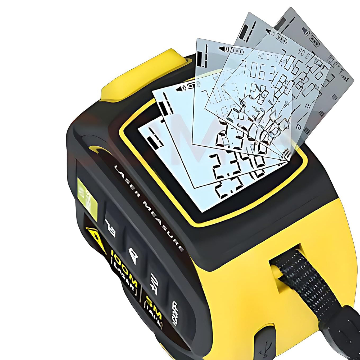 5-in-1 Digital Bluetooth Laser Tape Measure – Smart Electronic Measuring Tool with App Sync