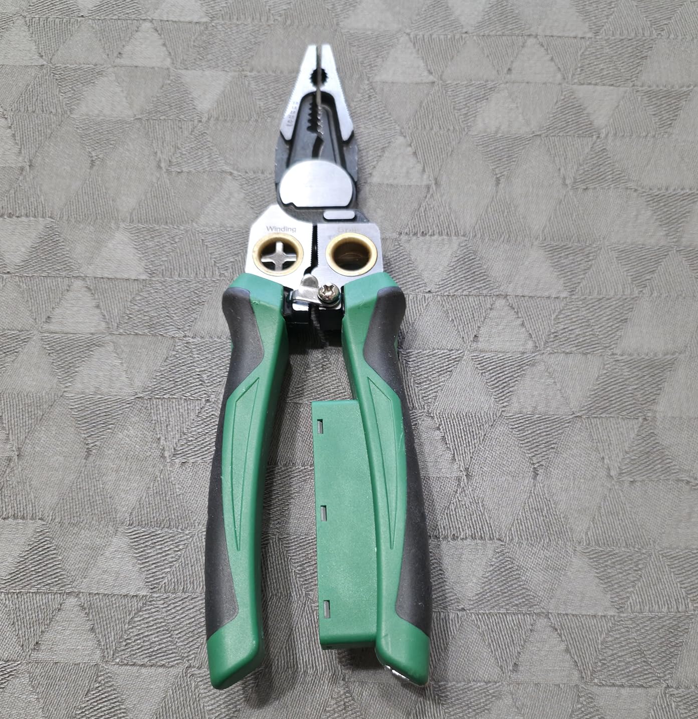 8-in-1 Multi-Functional Wire Stripping Pliers with Electrical Tester, Winding & Split Hole Design, Made from Durable Stainless Steel