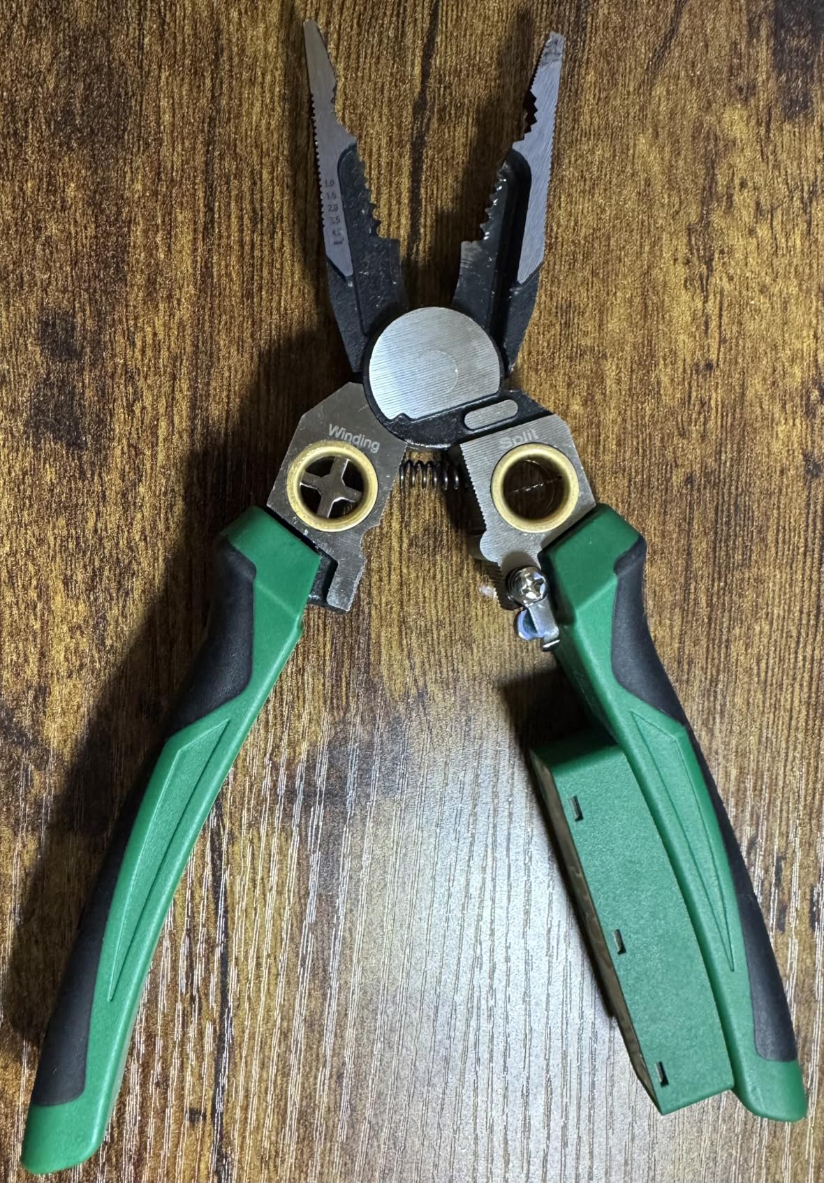 8-in-1 Multi-Functional Wire Stripping Pliers with Electrical Tester, Winding & Split Hole Design, Made from Durable Stainless Steel