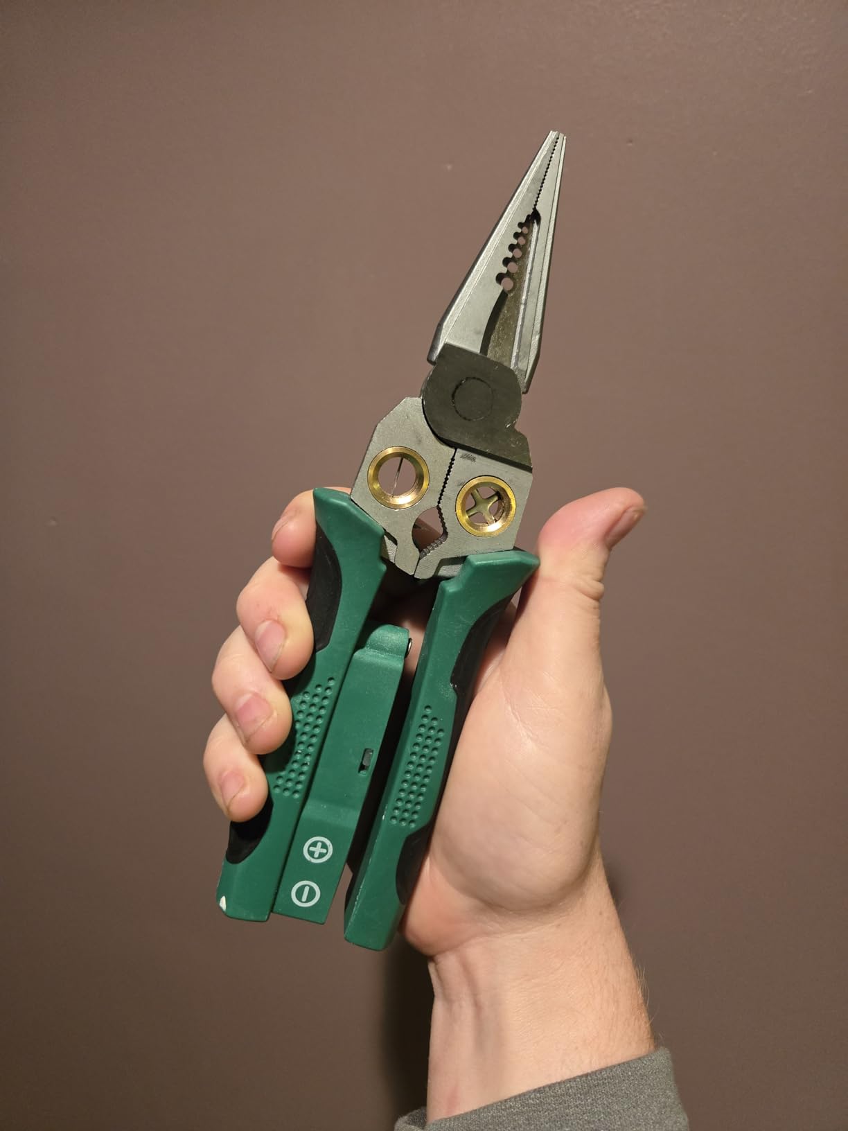 8-in-1 Multi-Functional Wire Stripping Pliers with Electrical Tester, Winding & Split Hole Design, Made from Durable Stainless Steel