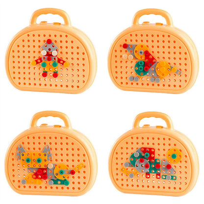 204pcs Magic Montessori Play Toolbox Toy with Electric Drill, Safe for Ages 3+