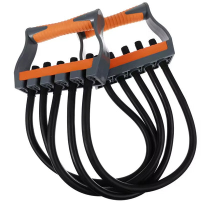 Adjustable Chest Expander 5 Ropes Resistance with Non-Slip Comfortable Handles, Portable & Lightweight Design
