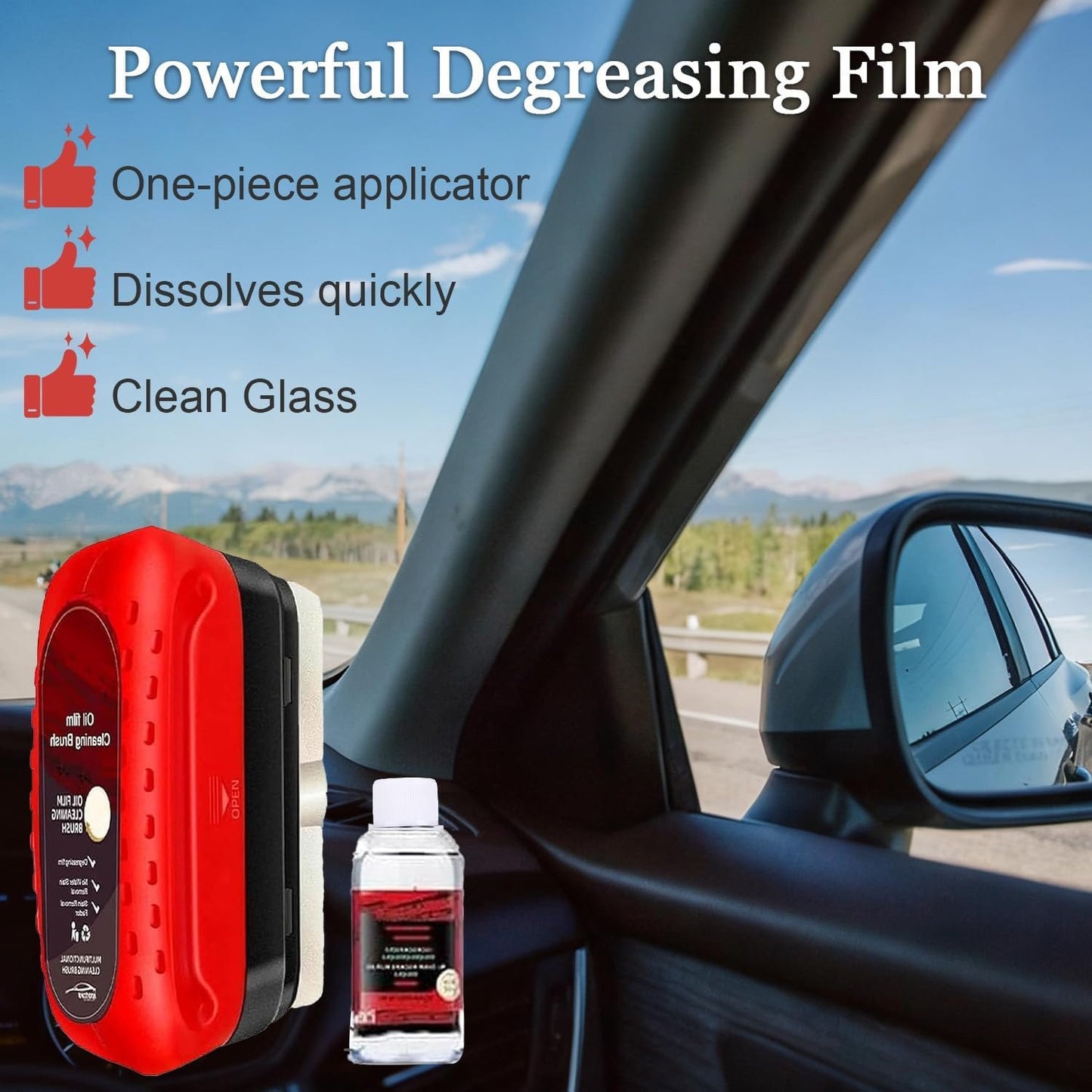 Advanced Glass Oil Film Cleaning Brush for Car Windshield Water Stain Removal