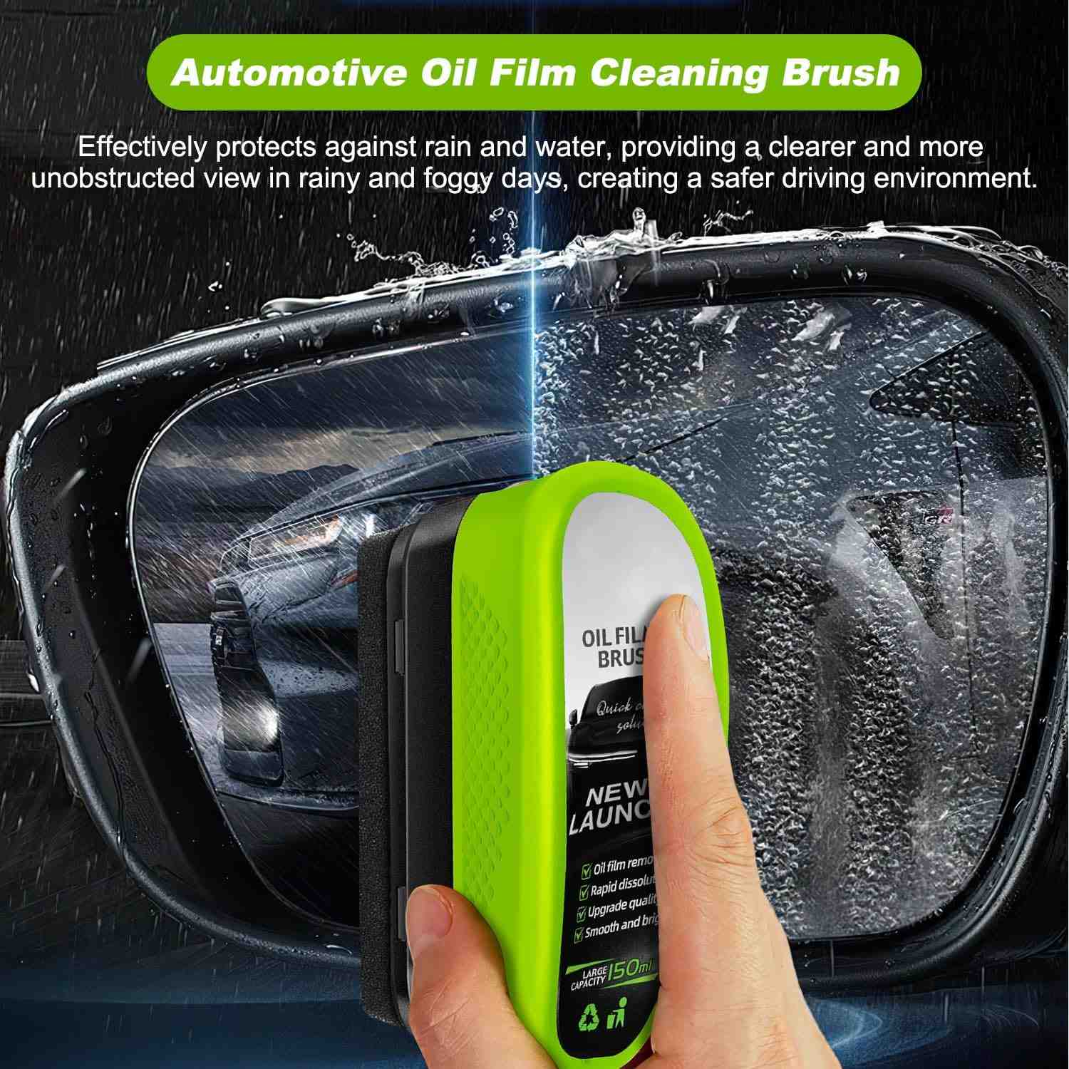 Advanced Glass Oil Film Cleaning Brush for Car Windshield Water Stain Removal