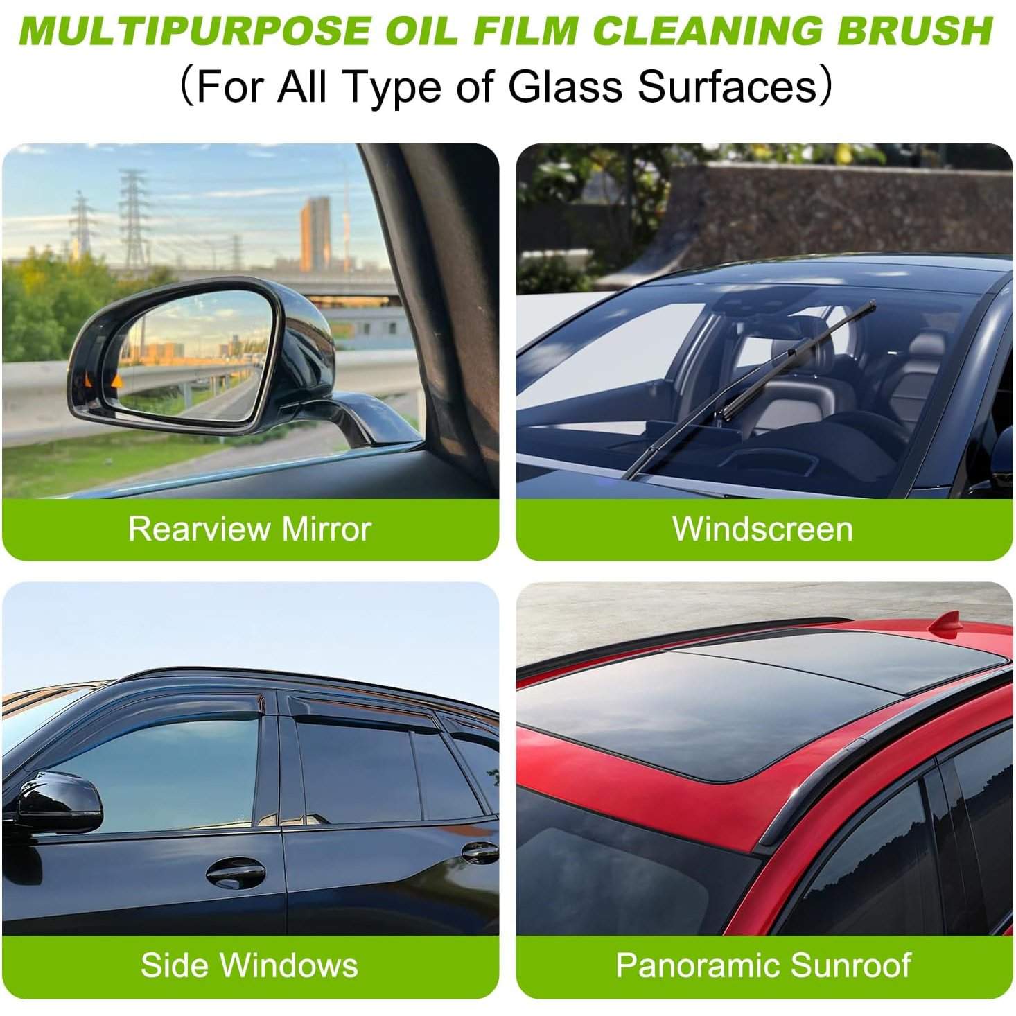 Advanced Glass Oil Film Cleaning Brush for Car Windshield Water Stain Removal