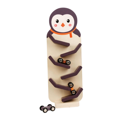 Animals Wooden Car Ramp Racer Toy, Zig Slide, Educational Game, Safe for Ages 1+