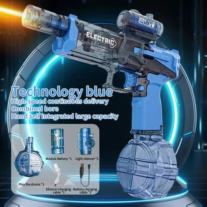 Rechargeable Electric Water Gun with Light & Sound for Ages 8+ - 26FT Range, Large Capacity