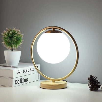 Brass LED Wall Light – Round Ring Design for Bedroom