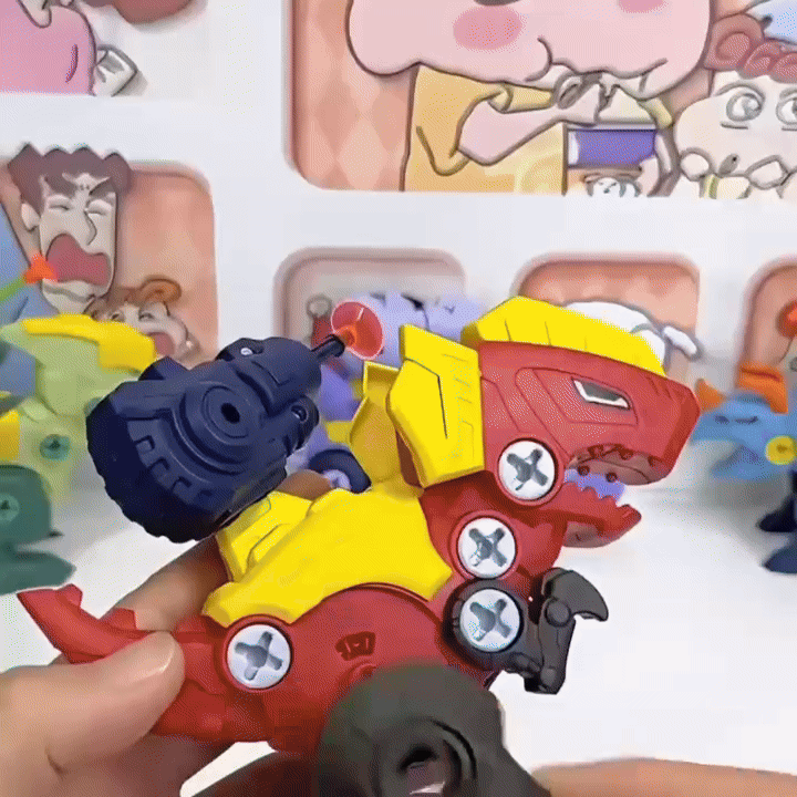 Build & Blast Dinosaur Adventure Set with Foam Bullet Launcher, Easy to Assemble and Disassemble, Safe for Ages 3+