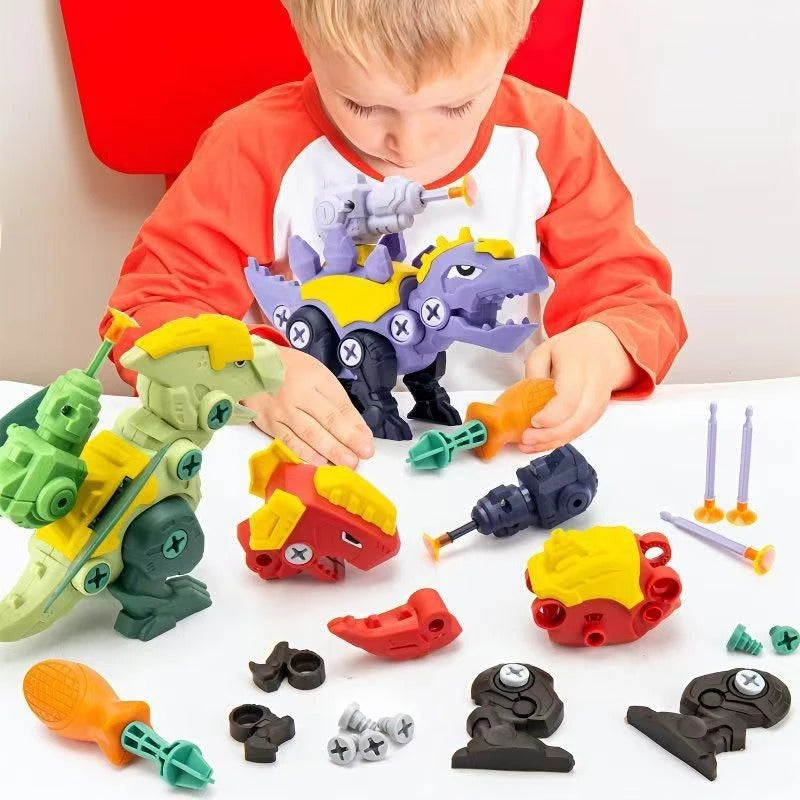 Build & Blast Dinosaur Adventure Set with Foam Bullet Launcher, Easy to Assemble and Disassemble, Safe for Ages 3+