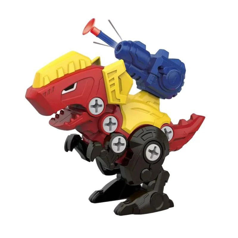 Build & Blast Dinosaur Adventure Set with Foam Bullet Launcher, Easy to Assemble and Disassemble, Safe for Ages 3+