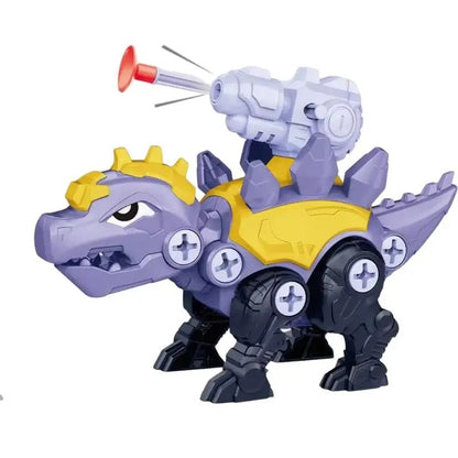 Build & Blast Dinosaur Adventure Set with Foam Bullet Launcher, Easy to Assemble and Disassemble, Safe for Ages 3+